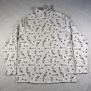 White Stag XL 100% Cotton Santa Claus Christmas Turtleneck Sweater